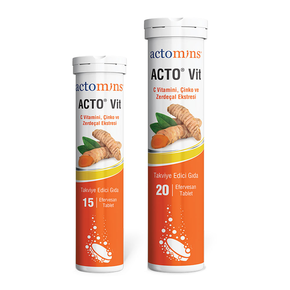 ACTOMINS® ACTO® VITC Vitamini, Çinko ve Zerdeçal Ekstresi