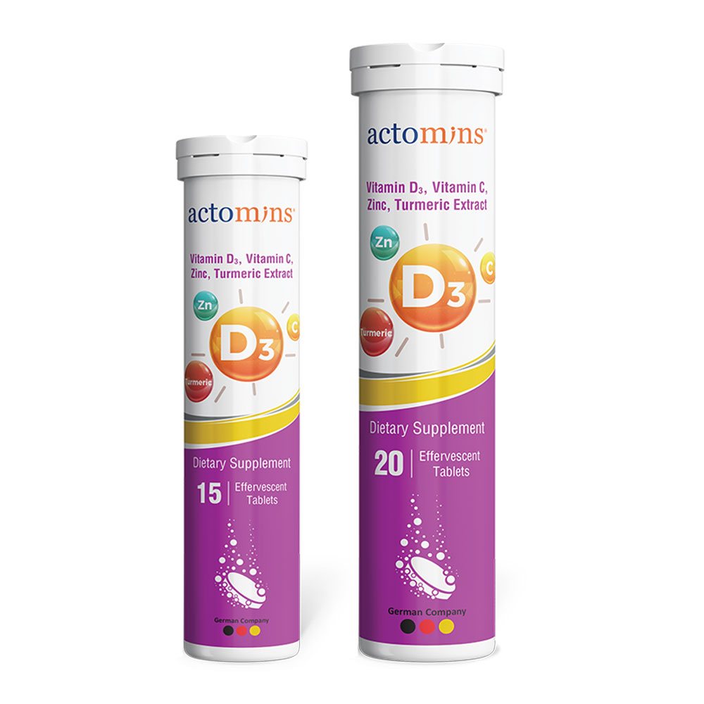 ACTOMINS® Vitamin D3, C, Zink, Curcuma-Extrakt